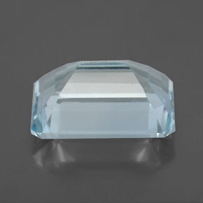 Aguamarina azul natural de 4,37 ct, corte esmeralda, VS