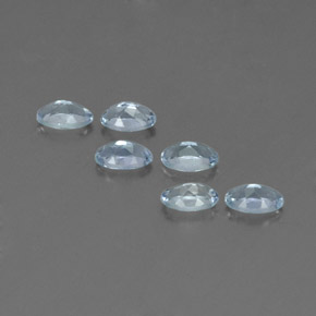 Gemas de aguamarina azul natural de  ct, corte óvalo, VS