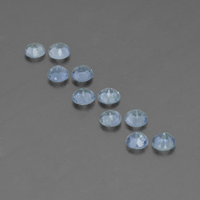 Gemas de aguamarina azul natural de  ct, corte redondo, VS