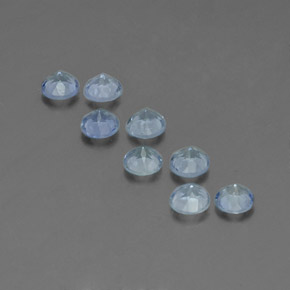 Gemas de aguamarina azul natural de  ct, corte redondo, VS