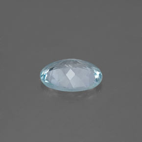 Aguamarina azul natural de 1,38 ct, corte óvalo, VS
