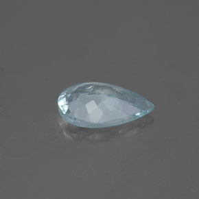 Aguamarina azul natural de 1,28 ct, en forma de pera, VS