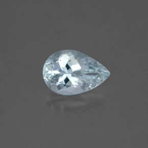 Aguamarina azul natural de 1,29 ct, en forma de pera, VVS