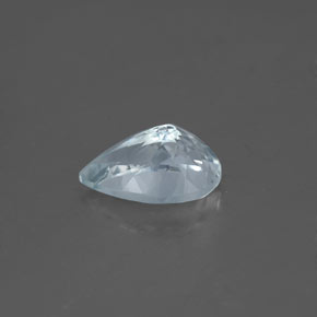 Aguamarina azul natural de 1,29 ct, en forma de pera, VVS