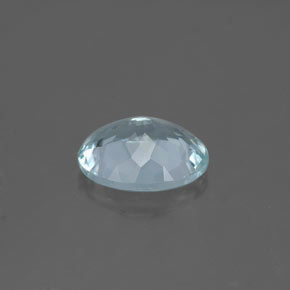 Aguamarina azul natural de 1,61 ct, corte óvalo, VS