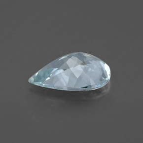 Aguamarina azul natural de 1,36 ct, en forma de pera, VS