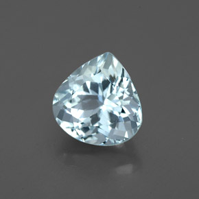 Aguamarina azul natural de 1,25 ct, en forma de pera, VS