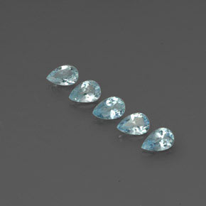 Gemas de aguamarina azul natural de  ct, en forma de pera, VVS-VS