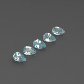 Gemas de aguamarina azul natural de  ct, en forma de pera, VVS-VS