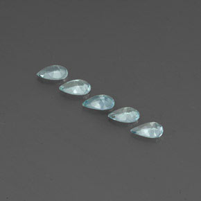 Gemas de aguamarina azul natural de  ct, en forma de pera, VVS-VS