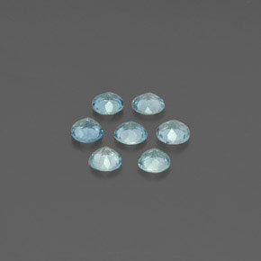 Gemas de aguamarina azul natural de  ct, corte redondo, VS