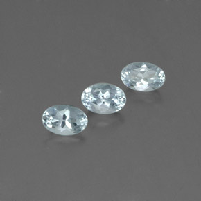 Gemas de aguamarina azul natural de  ct, corte óvalo, VS