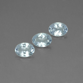Gemas de aguamarina azul natural de  ct, corte óvalo, VS-SI