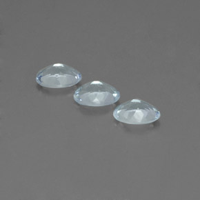 Gemas de aguamarina azul natural de  ct, corte óvalo, VS-SI
