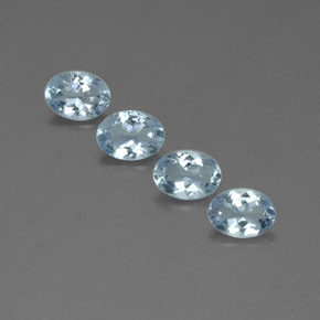 Gemas de aguamarina azul natural de  ct, corte óvalo, VS-SI