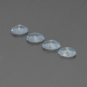 Gemas de aguamarina azul natural de  ct, corte óvalo, VS-SI