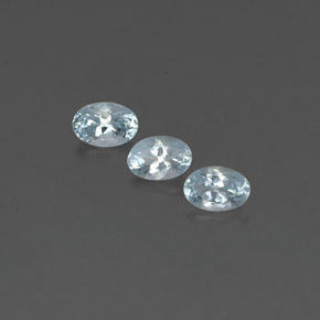 Gemas de aguamarina azul natural de  ct, corte óvalo, VVS-VS