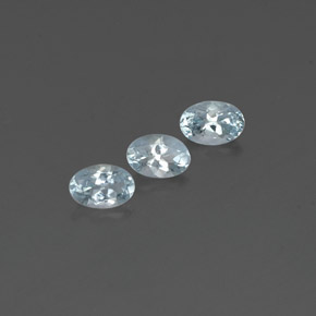Gemas de aguamarina azul natural de  ct, corte óvalo, VVS-VS
