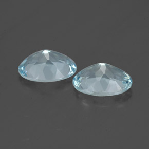 Gemas de aguamarina azul natural de  ct, corte óvalo, VVS-VS