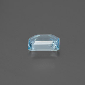 Aguamarina azul natural de 0,80 ct, corte esmeralda, SI