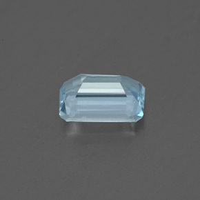Aguamarina azul natural de 0,76 ct, corte esmeralda, VVS