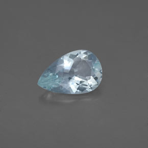 Aguamarina azul natural de 1,07 ct, en forma de pera, VVS-VS