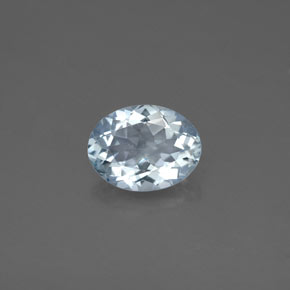 Aguamarina azul natural de 1,17 ct, corte óvalo, VS