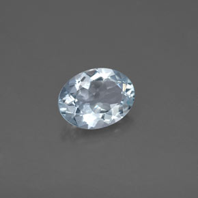 Aguamarina azul natural de 1,17 ct, corte óvalo, VS