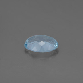 Aguamarina azul natural de 1,09 ct, corte óvalo, VS