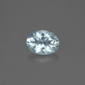 Aguamarina azul natural de 1,17 ct, corte óvalo, VS