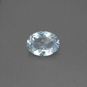 Aguamarina azul natural de 1,01 ct, corte óvalo, VVS-VS