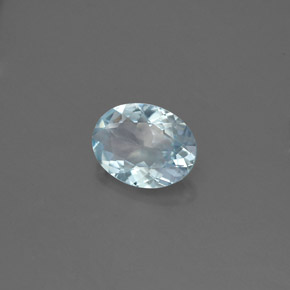 Aguamarina azul natural de 1,01 ct, corte óvalo, VVS-VS