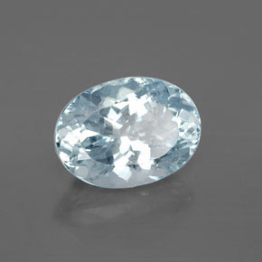 Aguamarina azul natural de 2,37 ct, corte óvalo, VS-SI