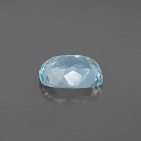 Aguamarina azul natural de 2,37 ct, corte cojín, VVS-VS