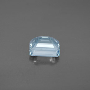 Aguamarina azul natural de 2,14 ct, corte esmeralda, SI