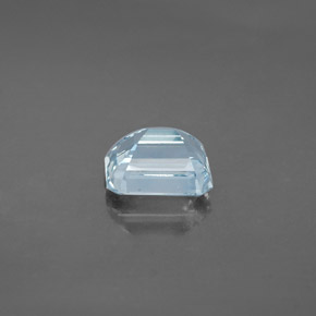 Aguamarina azul natural de 2,19 ct, corte esmeralda, VVS-VS
