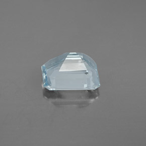 Aguamarina azul natural de 2,00 ct, corte esmeralda, VS
