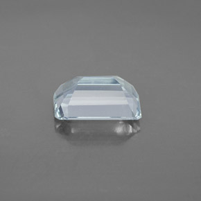 Aguamarina azul natural de 2,47 ct, corte esmeralda, VVS-VS