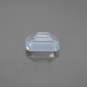 Aguamarina azul natural de 2,01 ct, corte esmeralda, VS