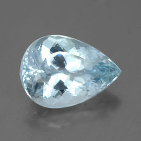 Aguamarina azul natural de 3,68 ct, en forma de pera, VVS