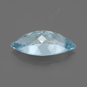 Aguamarina azul natural de 3,40 ct, marquesa, VVS