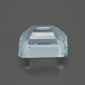 Aguamarina azul natural de 3,15 ct, corte esmeralda, VVS-VS