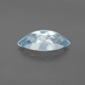 Aguamarina azul natural de 3,74 ct, marquesa, VVS-VS