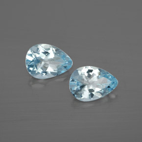 Gemas de aguamarina azul natural de  ct, en forma de pera, VVS-VS