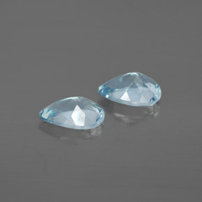 Gemas de aguamarina azul natural de  ct, en forma de pera, VVS-VS