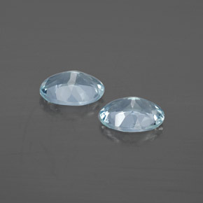 Gemas de aguamarina azul natural de  ct, corte óvalo, VS