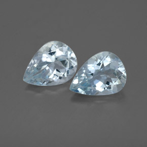 Gemas de aguamarina azul natural de  ct, en forma de pera, VS