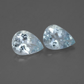 Gemas de aguamarina azul natural de  ct, en forma de pera, VS