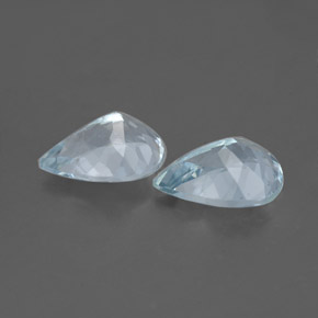 Gemas de aguamarina azul natural de  ct, en forma de pera, VS