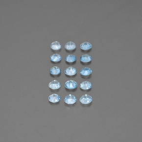Gemas de aguamarina azul natural de  ct, corte redondo, VS
